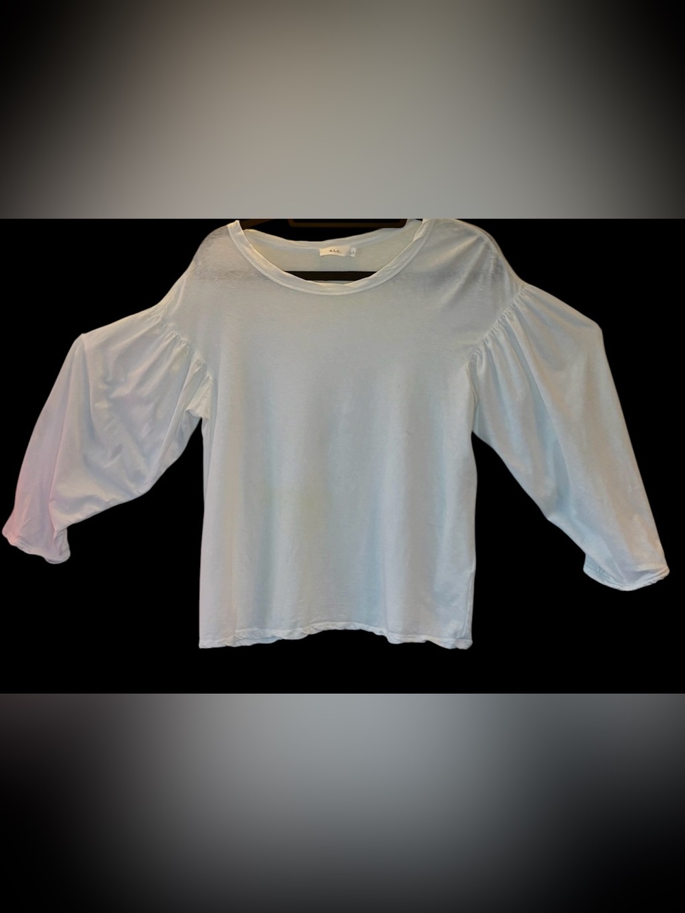 A.L.C. White Puff-Sleeve Women's t shirt - Picture 6 of 10